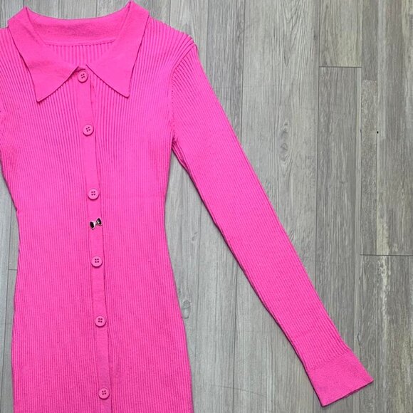 Long Sleeve Bodycon Polo Dress - Picture 6 of 6